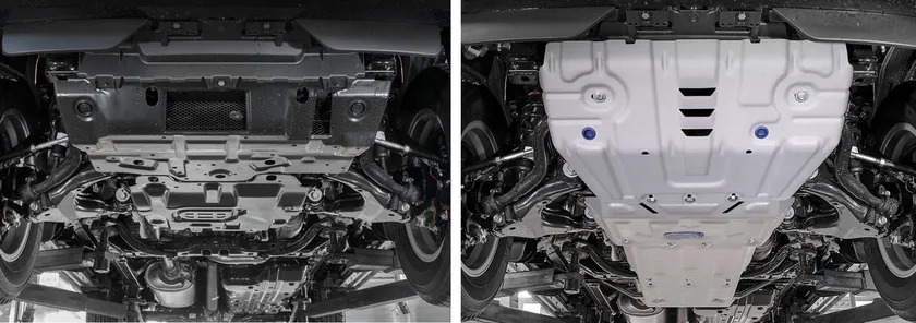 Защита алюминиевая Rival для радиатора, картера, КПП и РК Lexus GX 460 2009-2013 2013-2022 фото 3