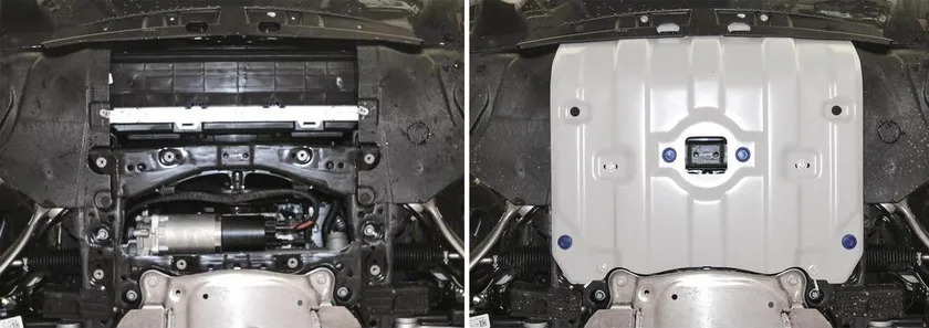 Защита алюминиевая Rival для радиатора и картера BMW X5 IV G05 2018-2022 фото 3
