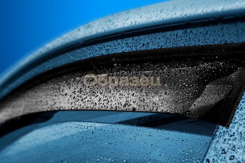Дефлектор REIN короткий без лого для окон (накладной скотч 3М) (2 шт.) Renault Premium 1996-2013 Синий