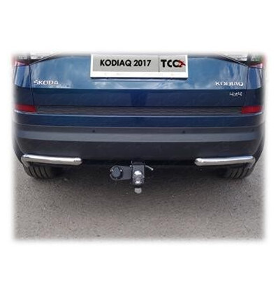 Фаркоп ТСС оцинкованный для Skoda Kodiaq NS7 (Mk.I) 2017-2023 нерж. шар Е фото 2