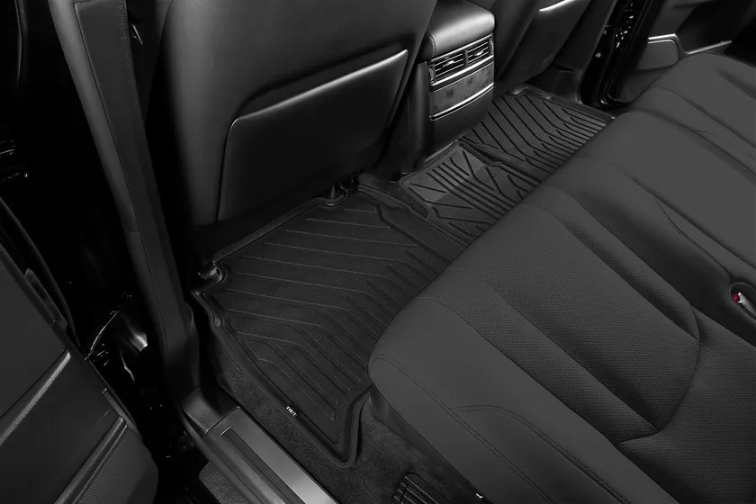 Коврики KVEST 3D для салона Lexus LX III 2й рестайлинг 2015-2022 Черные, серый кант фото 6