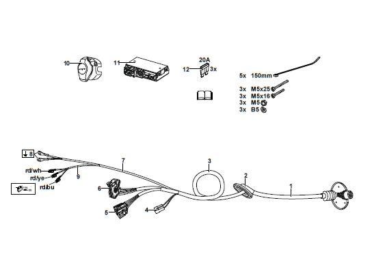 Комплект электрики фаркопа WESTFALIA для Porsche Macan 13-пин