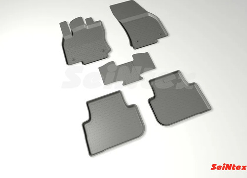 Коврики резиновые Seintex с высоким бортиком для салона Volkswagen Tiguan II 2016-2022