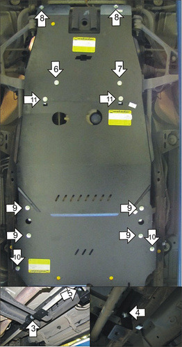 Защита алюминиевая Мотодор для двигателя, дифференциала, КПП, РК Chevrolet Express 2002-2022