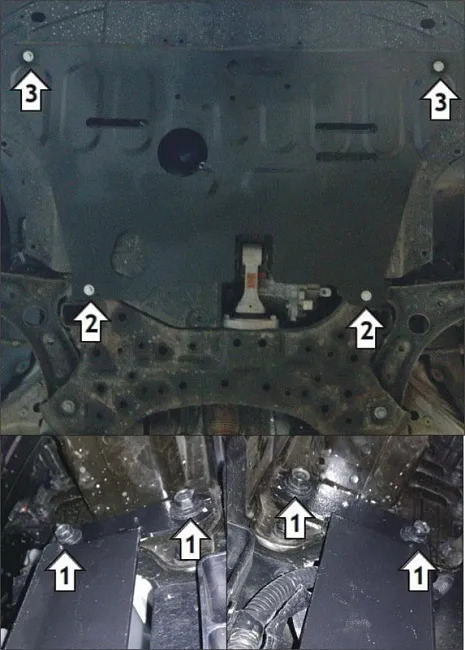 Защита Мотодор усиленная для картера и КПП Hyundai Elantra VI седан FWD 2015-2020 фото 2