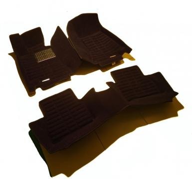 Коврики салона текстильные MB W205 C-Classe  3D Pradar XL черные с высоким бортиком, металлическим подпятником