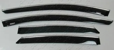 Дефлекторы V-Star для окон (хромированный молдинг) Hyundai Grand Santa Fe I 2013-2018