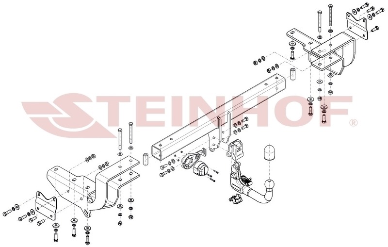 Фаркоп Steinhof для Lexus RX 450h AL20 (Mk.IV) 2019-2022 шар AV