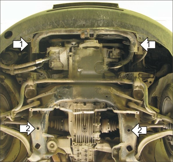 Защита алюминиевая Мотодор для картера, КПП Volkswagen Passat В5 1997-2001