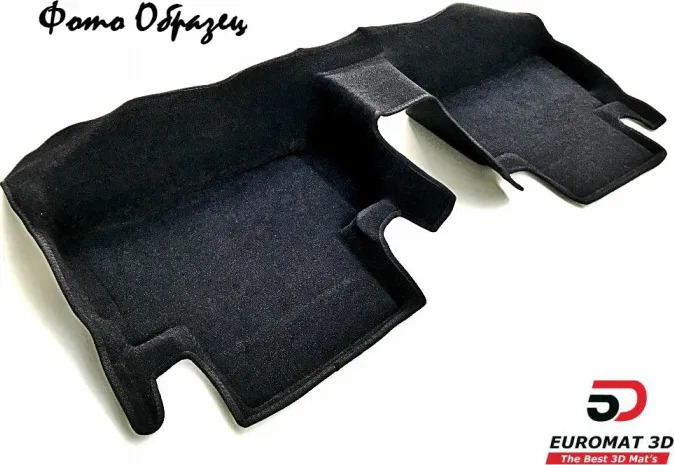 Коврики текстильные Euromat 3D 5D с высокими бортами для салона BMW X5 (E70) 2008-2014 Черные фото 3