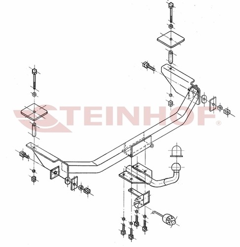 Фаркоп Steinhof для FIAT Seicento 187 (Mk.I) 1998-2010 шар B