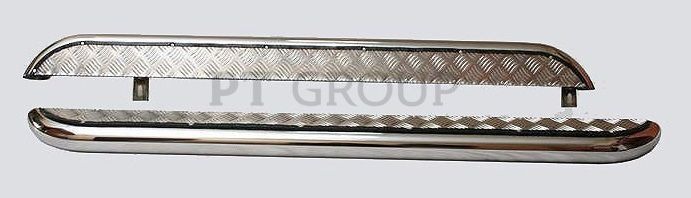Защита порогов с алюминиевой площадкой PT Group для Lada Niva фото 5