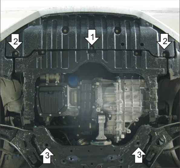 Защита Мотодор для радиатора, картера, КПП Hyundai Elantra V MD 2010-2014 фото 4
