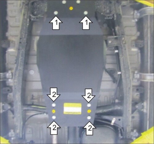 Защита алюминиевая Мотодор для РК Mitsubishi L200 IV 2007-2015
