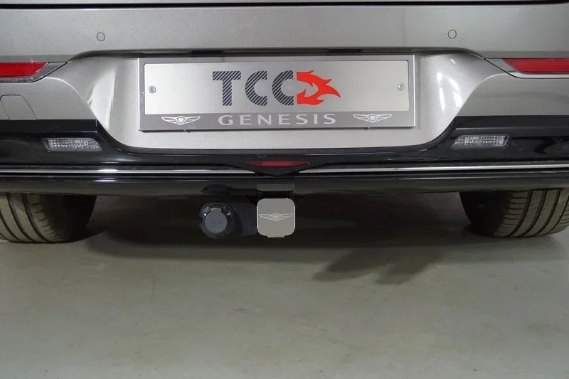 Фаркоп оцинкованный ТСС для Genesis GV80 (Mk.I) (бензин) 2020- нерж. шар Е фото 5