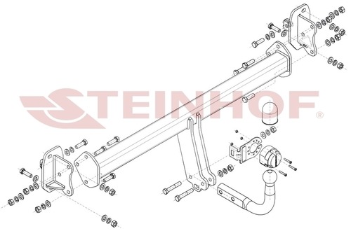 Фаркоп Steinhof для Toyota Corolla Verso AR10 (Mk.II) 2004-2009 Шар А
