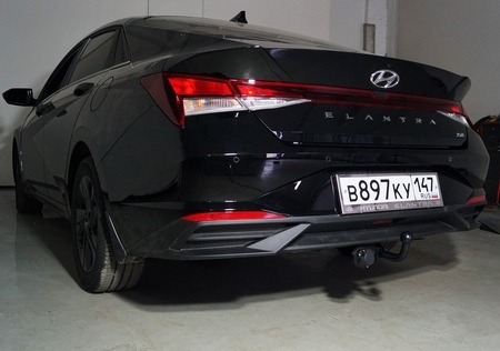 Оцинкованный фаркоп ТСС для Hyundai Elantra CN7 (Mk.VII) 2020- Шар А фото 2