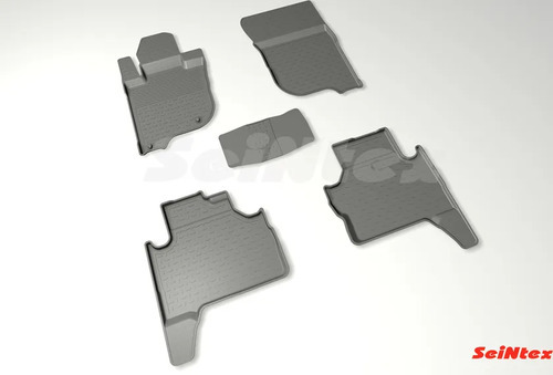 Коврики резиновые Seintex с высоким бортиком для салона Mitsubishi Pajero Sport III 2015-2022