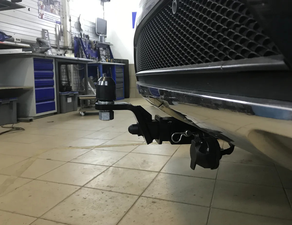 Быстросъёмный фаркоп TowRus с системой антистук для Mercedes GLS-Class x166 2015-2019/ GLE-Class w166 2016-2018/ GLE-Class Coupe c292 2016-2018/ M-Class w164 2005-2011, w166 2011-2015/ GL-Class x164 2006-2012 /  x166 2012-2015 Шар Е фото 8