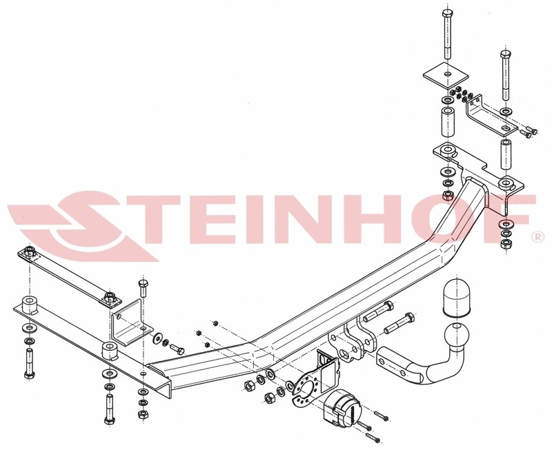 Фаркоп Steinhof Honda Jazz GE,GG (Mk.III) 2008-2014 шар А