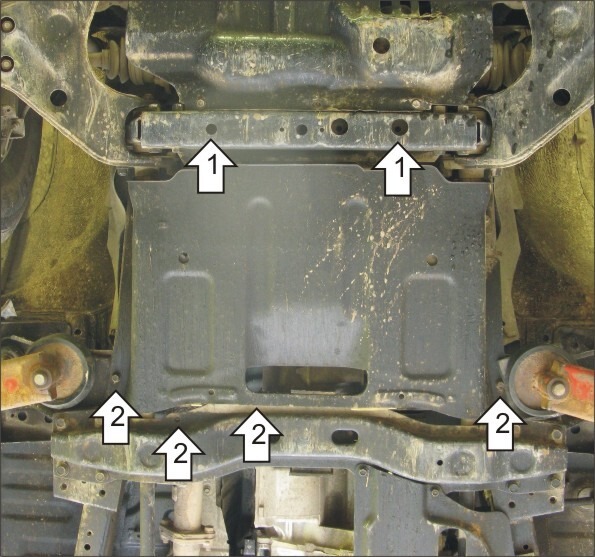 Защита Мотодор для КПП Mitsubishi Pajero Sport I 1998-2009