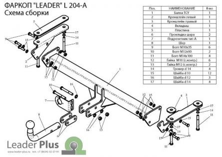 Фаркоп Лидер-Плюс для Land Rover Freelander 2 (LF)