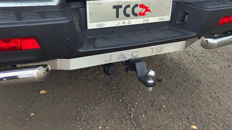 Быстросъёмный фаркоп с накладкой из нержавеющей стали ТСС для JAC T9 (Mk.I) 2024- (4WD дизель) Шар Е фото 3