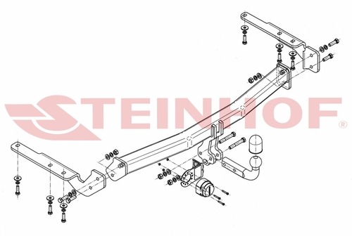 Фаркоп Steinhof для Toyota Highlander XU40 (Mk.I) 2010-2014 шар А