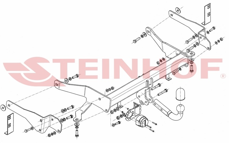 Фаркоп Steinhof для Chevrolet Captiva (Mk.I) 2013-2018 Шар А