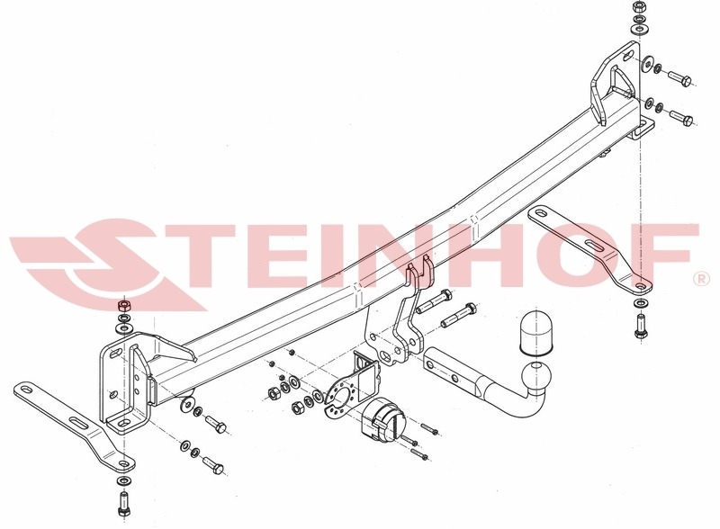 Фаркоп Steinhof для Ford Explorer U502 (Mk.V дорестайлинг)  2011-2015 Шар А
