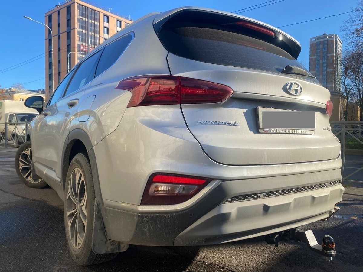 Быстросъёмный фаркоп с шаром из нержавейки ТСС для Hyundai Santa Fe (TM) ( Mk.IV) 2018-2021 Шар Е фото 5