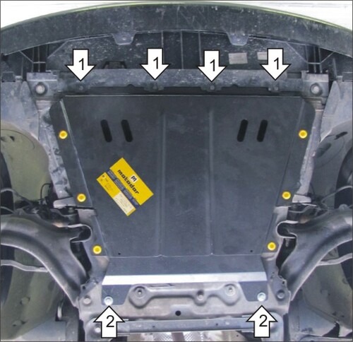 Защита Мотодор для картера, КПП Renault Kangoo II 2008-2022