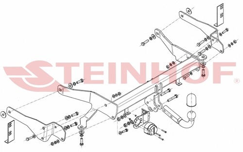 Фаркоп Steinhof для Chevrolet Captiva (Mk.I) 2013-2018 Шар А