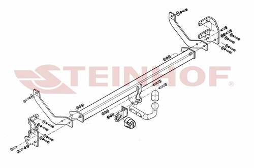 Фаркоп Steinhof для Citroen C5 (Mk.II лифтбек -кроме 2.7 HDI) 2008-2017 Шар А