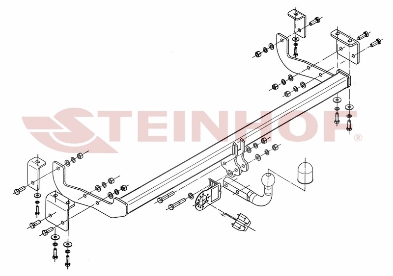 Фаркоп Steinhof для Renault Kangoo KW0 (Mk.II) 2008-2021 шар А