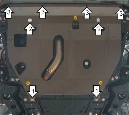 Защита Мотодор для картера, КПП Toyota RAV4 III 2006-2010