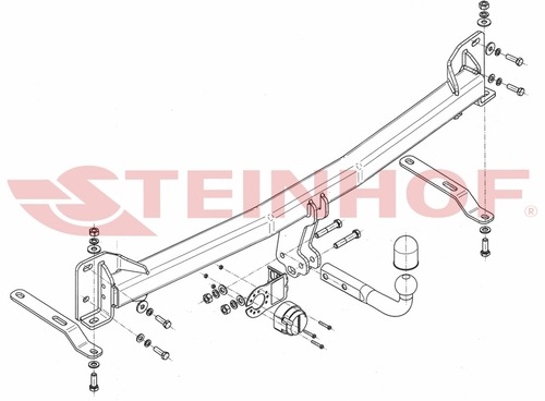 Фаркоп Steinhof для Ford Explorer U502 (Mk.V дорестайлинг)  2011-2015 Шар А