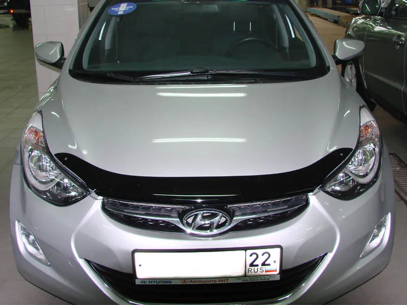 Дефлектор SIM для капота Hyundai Elantra V 2010-2016 фото 2