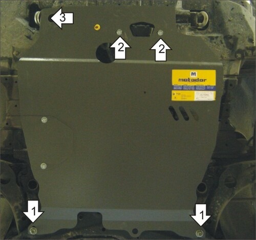 Защита Мотодор для картера, КПП Citroen C-Crosser 2008-2013