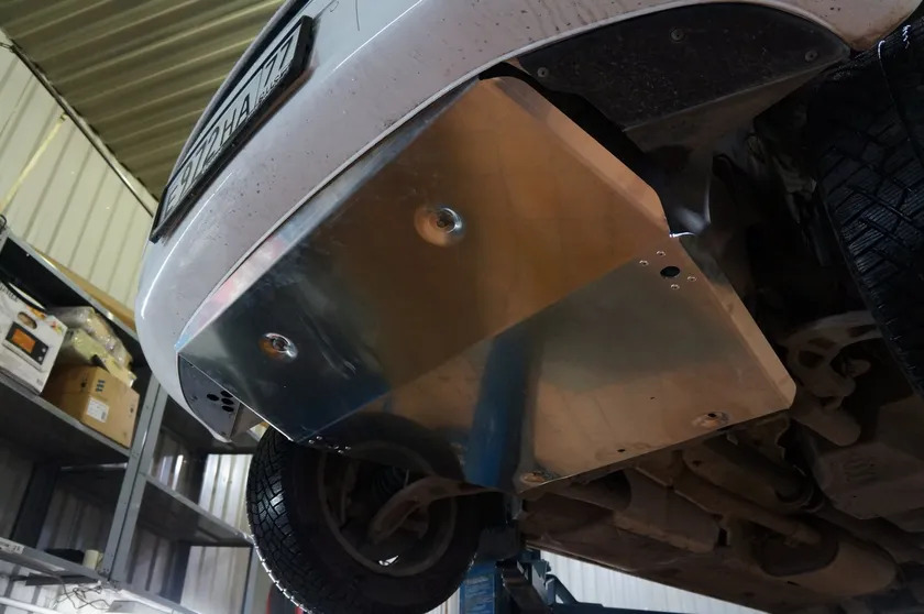 Защита алюминиевая АВС-Дизайн для картера и КПП Volkswagen Caravelle T5 2009-2015 фото 3