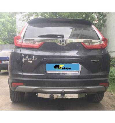 Оцинкованный фаркоп ТСС для Honda CR-V RW (Mk.V) 2017-2022 с накладкой из нержавеющей стали с надписью Honda Шар F фото 4