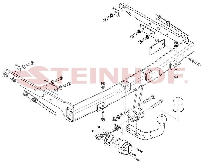 Фаркоп Steinhof для Ford Galaxy (Mk.II) 2006-2015 / Ford S-Max (Mk.I) 2006-2015 Шар А