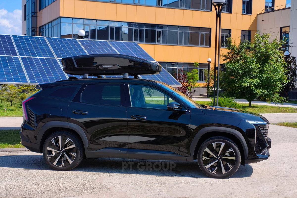 Автобокс на крышу PT Group Space Black Metallic черный глянец металлик фото 2