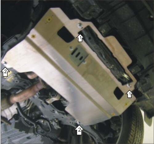 Защита алюминиевая Мотодор для картера, КПП Mazda CX-9 2007-2012