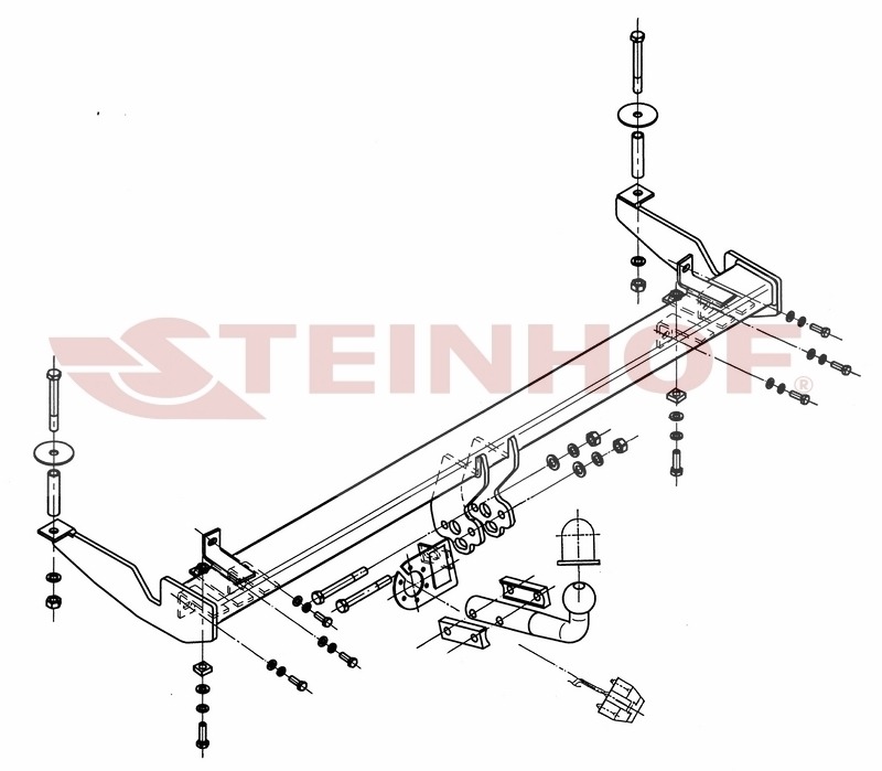 Фаркоп Steinhof для FIAT Doblo, в т.ч. Maxi 223 (Mk.I) 2001-2010 шар А