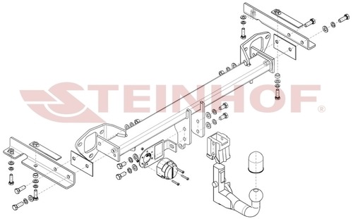 Быстросъёмный фаркоп Steinhof для Subaru Forester (Mk.III) 2008-2013 Шар AV