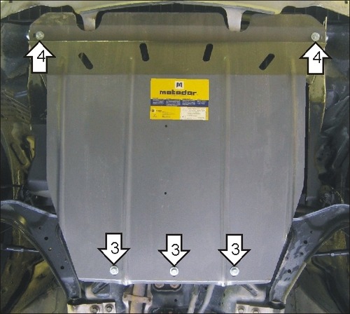 Защита Мотодор для картера, КПП Nissan Almera Tino 2000-2006