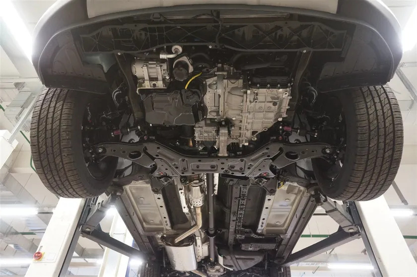 Защита алюминиевая АВС-Дизайн для днища Hyundai Santa Fe III 2012-2018 фото 2
