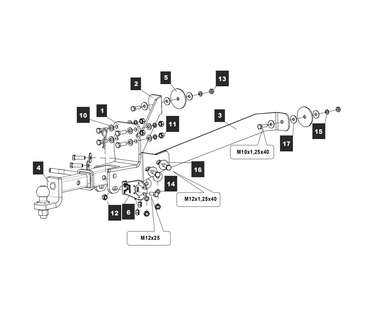 Быстросъёмный фаркоп TowRus для УАЗ Patriot 2015- Шар Е