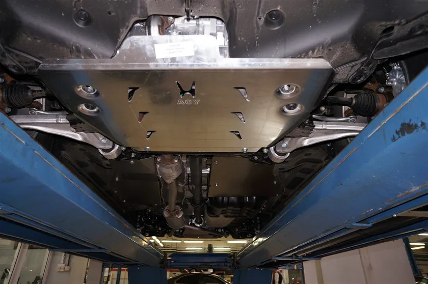 Защита алюминиевая АВС-Дизайн для картера и КПП Honda Pilot II 2011-2015 фото 3